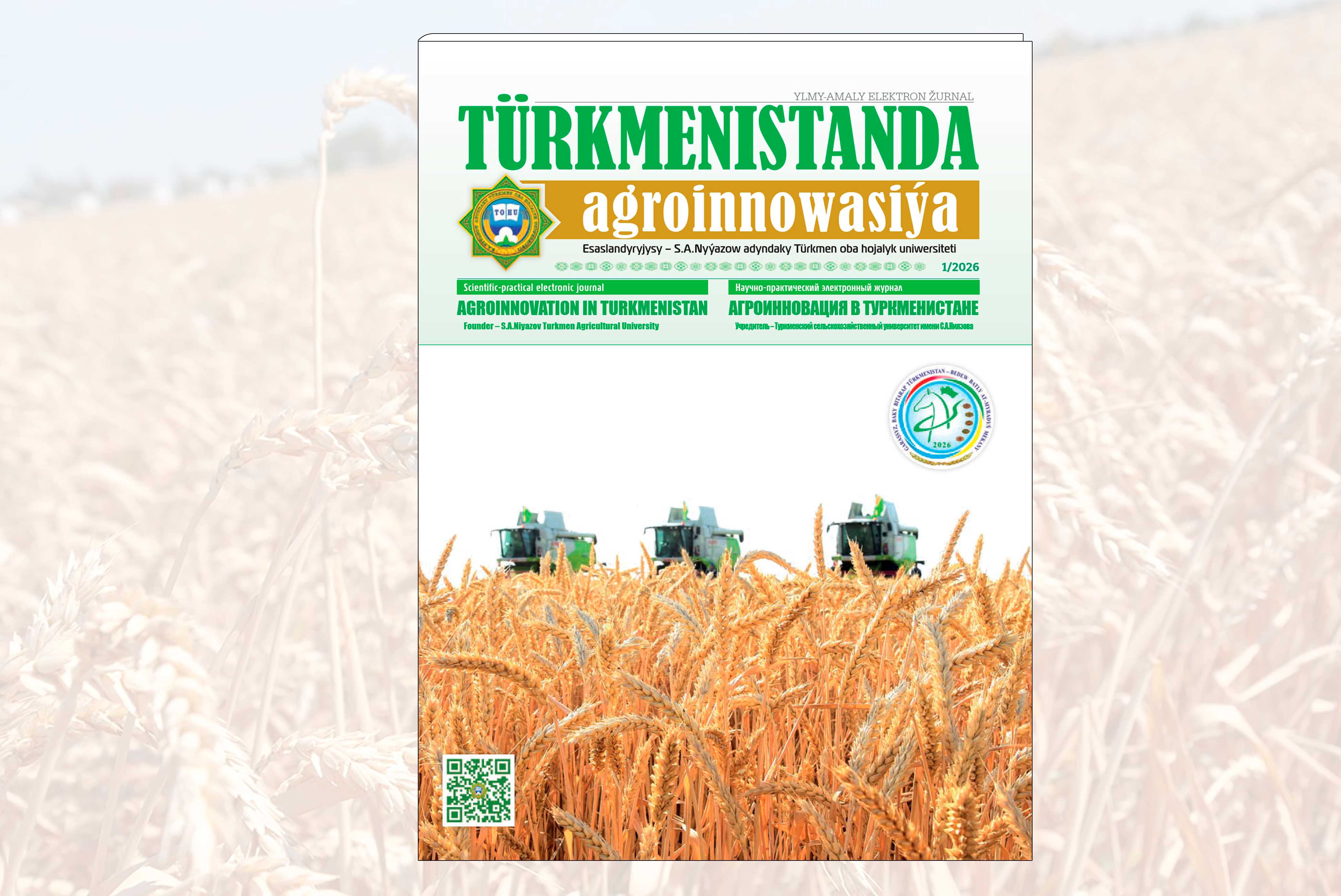 UNIWERSITETIMIZIŇ «TÜRKMENISTANDA AGROINNOWASIÝA» ATLY YLMY-AMALY ELEKTRON ŽURNALY DÖREDILDI